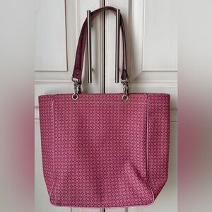 Nine West Pink Patterned Large Size Tote Bag. Y2K.